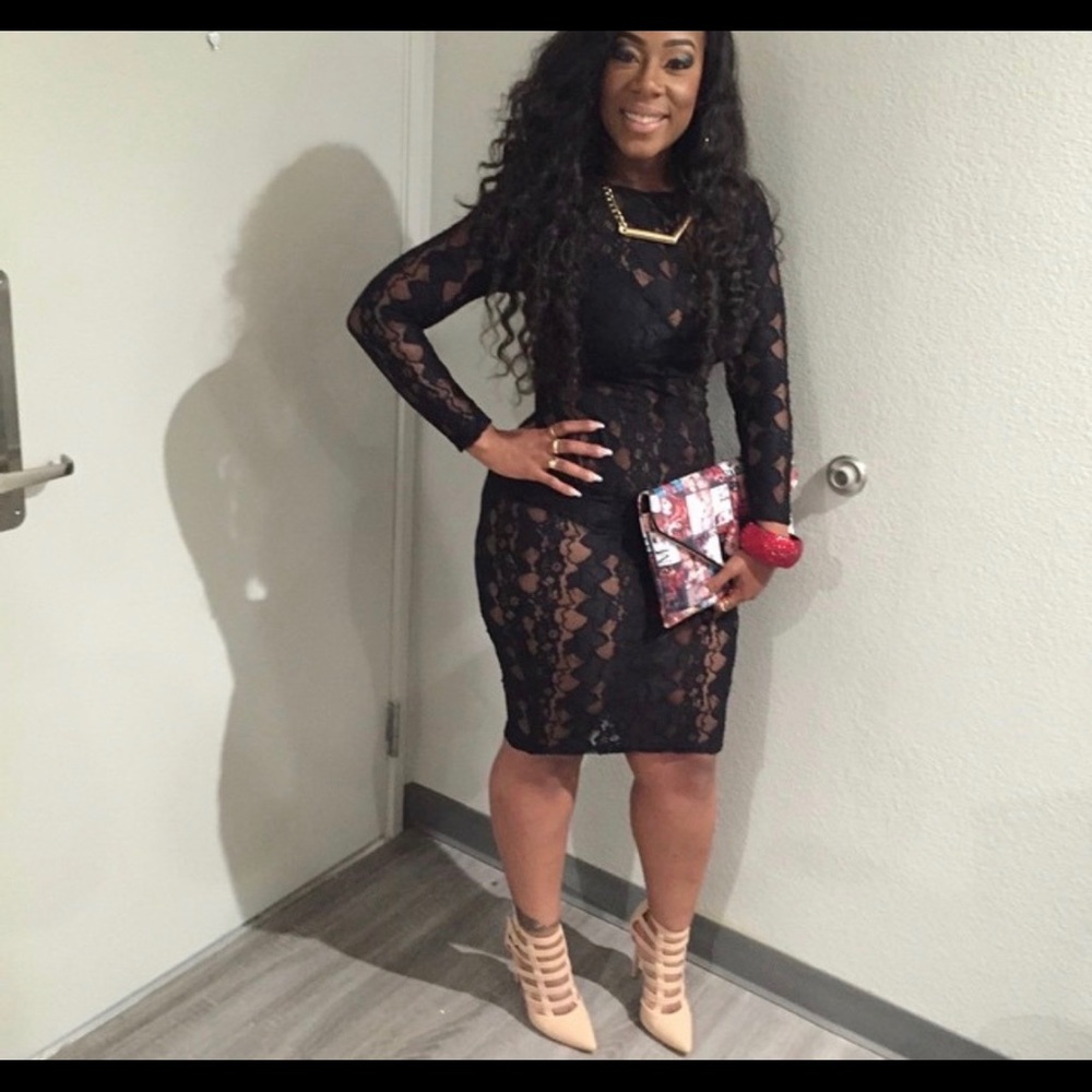 Black lace dress